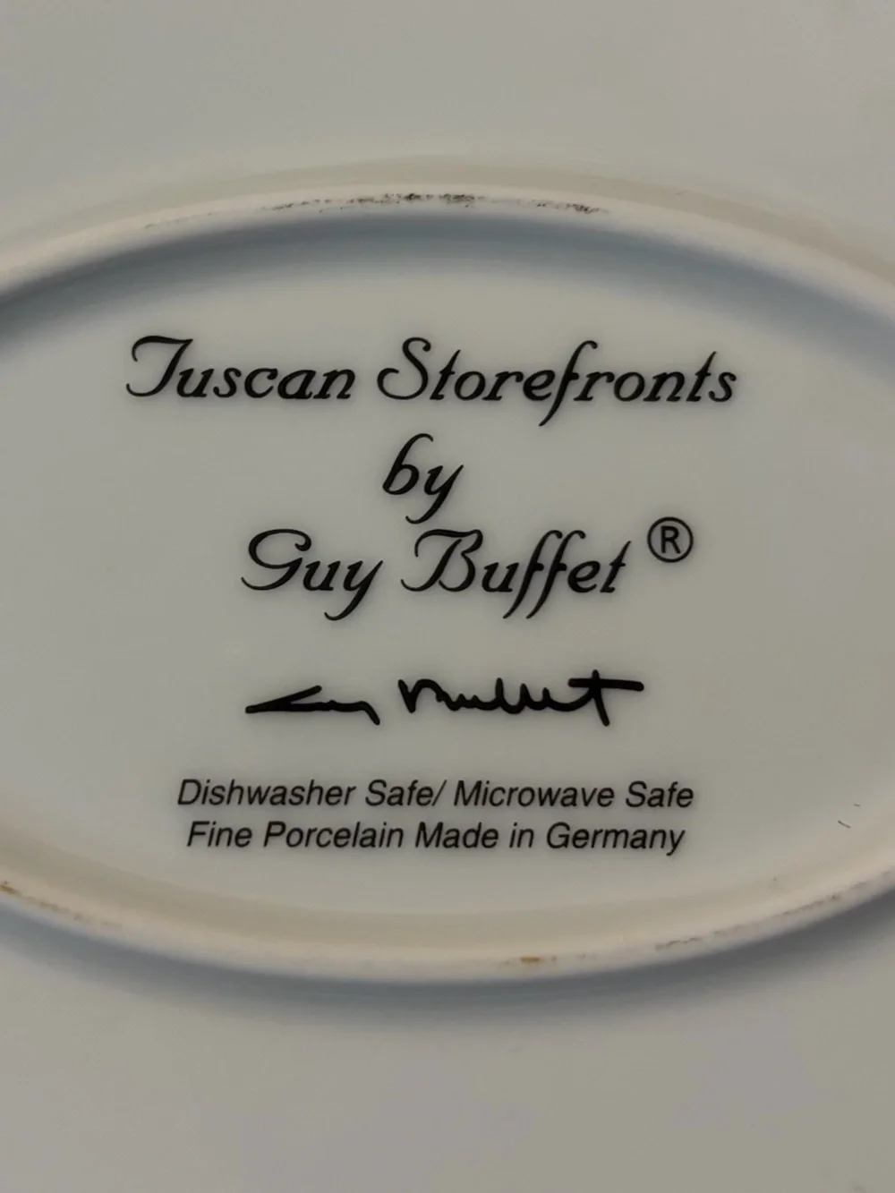 Tuscan Storefronts by Guy Buffet, Serving dish and plates